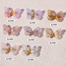 Load image into Gallery viewer, Nail Art Butterfly Jewelry Symphony Aurora Sequin Butterfly Nail Decoration Jewelry Manicure Accessories
