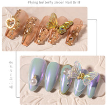 Load image into Gallery viewer, Nail Art Butterfly Jewelry Symphony Aurora Sequin Butterfly Nail Decoration Jewelry Manicure Accessories
