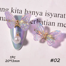 Load image into Gallery viewer, Nail Art Butterfly Jewelry Symphony Aurora Sequin Butterfly Nail Decoration Jewelry Manicure Accessories
