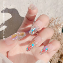 Load image into Gallery viewer, Nail Art Shaped Mixed Flat Bottom Diamond Shiny Symphony Aurora Ice Transparent Nail Diamond Jewelry Manicure Art Accessories
