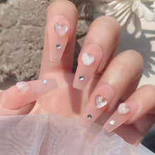 Load image into Gallery viewer, 1 Box Nail Art Polarized Symphony Heart Diamond Shiny Pearl Heart Shaped Three-dimensional Nail Decoration Manicure Accessories

