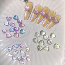 Load image into Gallery viewer, 1 Box Nail Art Polarized Symphony Heart Diamond Shiny Pearl Heart Shaped Three-dimensional Nail Decoration Manicure Accessories
