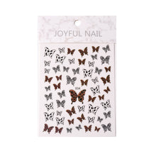 Load image into Gallery viewer, Leopard Butterfly Nail Art Sticker Decoration Waterproof Durable Adhesive Nail Stickers Manicure Accessories
