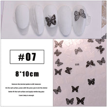Load image into Gallery viewer, Leopard Butterfly Nail Art Sticker Decoration Waterproof Durable Adhesive Nail Stickers Manicure Accessories
