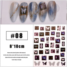 Load image into Gallery viewer, Leopard Butterfly Nail Art Sticker Decoration Waterproof Durable Adhesive Nail Stickers Manicure Accessories
