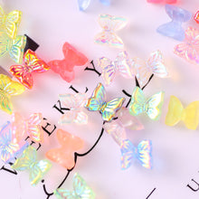 Load image into Gallery viewer, 50pcs Nail Art Butterfly Jewelry Three-dimensional Aurora Symphony Butterfly Jewelry Versatile Nail Decoration Manicure Accessories

