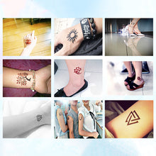 Load image into Gallery viewer, 9.5*5.5cm Small Pattern Tattoo Inkjet Template Body Painting Self-adhesive Tattoo Template Two-layer Hollow Tattoo Template
