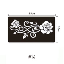 Load image into Gallery viewer, 9.5*5.5cm Small Pattern Tattoo Inkjet Template Body Painting Self-adhesive Tattoo Template Two-layer Hollow Tattoo Template
