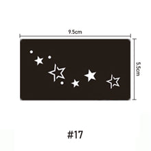 Load image into Gallery viewer, 9.5*5.5cm Small Pattern Tattoo Inkjet Template Body Painting Self-adhesive Tattoo Template Two-layer Hollow Tattoo Template
