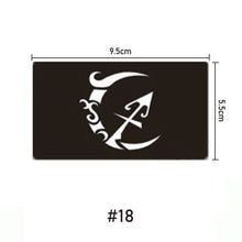 Load image into Gallery viewer, 9.5*5.5cm Small Pattern Tattoo Inkjet Template Body Painting Self-adhesive Tattoo Template Two-layer Hollow Tattoo Template
