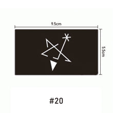 Load image into Gallery viewer, 9.5*5.5cm Small Pattern Tattoo Inkjet Template Body Painting Self-adhesive Tattoo Template Two-layer Hollow Tattoo Template
