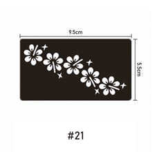 Load image into Gallery viewer, 9.5*5.5cm Small Pattern Tattoo Inkjet Template Body Painting Self-adhesive Tattoo Template Two-layer Hollow Tattoo Template
