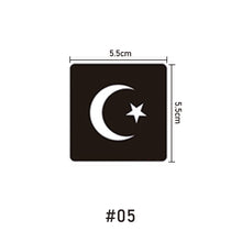 Load image into Gallery viewer, 5.5*5.5cm Small Pattern Tattoo Template Body Painting Self-adhesive Tattoo Template Two-layer Hollow Tattoo Template
