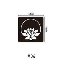 Load image into Gallery viewer, 5.5*5.5cm Small Pattern Tattoo Template Body Painting Self-adhesive Tattoo Template Two-layer Hollow Tattoo Template

