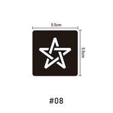 Load image into Gallery viewer, 5.5*5.5cm Small Pattern Tattoo Template Body Painting Self-adhesive Tattoo Template Two-layer Hollow Tattoo Template
