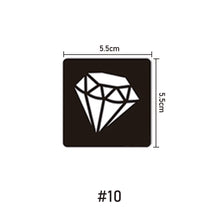 Load image into Gallery viewer, 5.5*5.5cm Small Pattern Tattoo Template Body Painting Self-adhesive Tattoo Template Two-layer Hollow Tattoo Template
