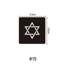 Load image into Gallery viewer, 5.5*5.5cm Small Pattern Tattoo Template Body Painting Self-adhesive Tattoo Template Two-layer Hollow Tattoo Template
