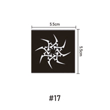 Load image into Gallery viewer, 5.5*5.5cm Small Pattern Tattoo Template Body Painting Self-adhesive Tattoo Template Two-layer Hollow Tattoo Template
