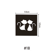 Load image into Gallery viewer, 5.5*5.5cm Small Pattern Tattoo Template Body Painting Self-adhesive Tattoo Template Two-layer Hollow Tattoo Template
