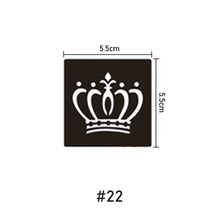 Load image into Gallery viewer, 5.5*5.5cm Small Pattern Tattoo Template Body Painting Self-adhesive Tattoo Template Two-layer Hollow Tattoo Template
