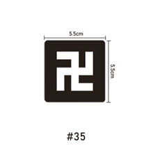 Load image into Gallery viewer, 5.5*5.5cm Small Pattern Tattoo Template Body Painting Self-adhesive Tattoo Template Two-layer Hollow Tattoo Template
