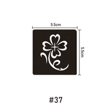 Load image into Gallery viewer, 5.5*5.5cm Small Pattern Tattoo Template Body Painting Self-adhesive Tattoo Template Two-layer Hollow Tattoo Template
