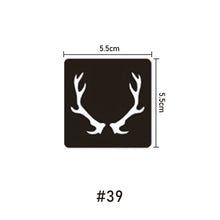 Load image into Gallery viewer, 5.5*5.5cm Small Pattern Tattoo Template Body Painting Self-adhesive Tattoo Template Two-layer Hollow Tattoo Template
