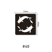 Load image into Gallery viewer, 5.5*5.5cm Small Pattern Tattoo Template Body Painting Self-adhesive Tattoo Template Two-layer Hollow Tattoo Template
