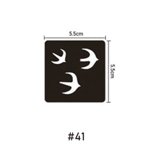 Load image into Gallery viewer, 5.5*5.5cm Small Pattern Tattoo Template Body Painting Self-adhesive Tattoo Template Two-layer Hollow Tattoo Template
