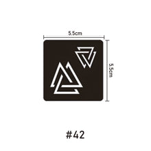 Load image into Gallery viewer, 5.5*5.5cm Small Pattern Tattoo Template Body Painting Self-adhesive Tattoo Template Two-layer Hollow Tattoo Template

