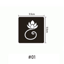 Load image into Gallery viewer, 5.5*5.5cm Small Tattoo Template Body Painting Self-adhesive Tattoo Template Semi-permanent Two-layer Hollow Tattoo Template
