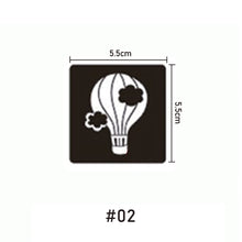 Load image into Gallery viewer, 5.5*5.5cm Small Tattoo Template Body Painting Self-adhesive Tattoo Template Semi-permanent Two-layer Hollow Tattoo Template
