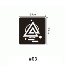 Load image into Gallery viewer, 5.5*5.5cm Small Tattoo Template Body Painting Self-adhesive Tattoo Template Semi-permanent Two-layer Hollow Tattoo Template
