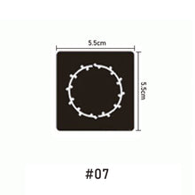 Load image into Gallery viewer, 5.5*5.5cm Small Tattoo Template Body Painting Self-adhesive Tattoo Template Semi-permanent Two-layer Hollow Tattoo Template
