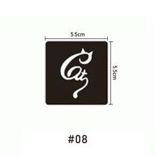 Load image into Gallery viewer, 5.5*5.5cm Small Tattoo Template Body Painting Self-adhesive Tattoo Template Semi-permanent Two-layer Hollow Tattoo Template
