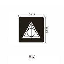 Load image into Gallery viewer, 5.5*5.5cm Small Tattoo Template Body Painting Self-adhesive Tattoo Template Semi-permanent Two-layer Hollow Tattoo Template
