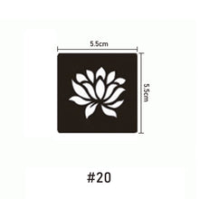 Load image into Gallery viewer, 5.5*5.5cm Small Tattoo Template Body Painting Self-adhesive Tattoo Template Semi-permanent Two-layer Hollow Tattoo Template
