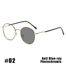 Load image into Gallery viewer, Retro Color Changing Anti-blue Light Glasses Fashion Metal Frame Flat Glasses Outdoor Activities Sunglasses For Men Women
