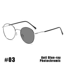 Load image into Gallery viewer, Retro Color Changing Anti-blue Light Glasses Fashion Metal Frame Flat Glasses Outdoor Activities Sunglasses For Men Women
