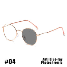 Load image into Gallery viewer, Retro Color Changing Anti-blue Light Glasses Fashion Metal Frame Flat Glasses Outdoor Activities Sunglasses For Men Women
