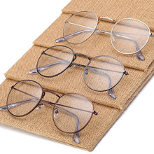 Load image into Gallery viewer, Retro Round Frame Glasses Flat Glasses Metal Frame Glasses Fashion Comfortable Transparent Glasses For Men Women
