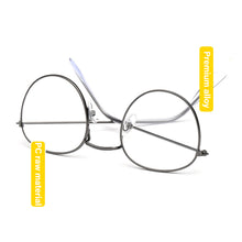 Load image into Gallery viewer, Retro Round Frame Glasses Flat Glasses Metal Frame Glasses Fashion Comfortable Transparent Glasses For Men Women
