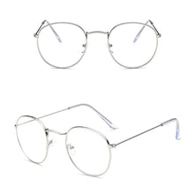 Load image into Gallery viewer, Retro Round Frame Glasses Flat Glasses Metal Frame Glasses Fashion Comfortable Transparent Glasses For Men Women
