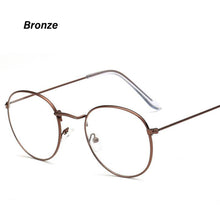 Load image into Gallery viewer, Retro Round Frame Glasses Flat Glasses Metal Frame Glasses Fashion Comfortable Transparent Glasses For Men Women
