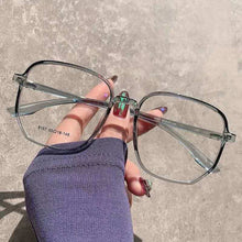 Load image into Gallery viewer, Fashion Large Frame Anti-Blue Light Glasses Polygonal Frame Flat Glasses Comfortable Transparent Glasses
