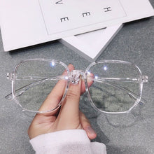 Load image into Gallery viewer, Fashion Large Frame Anti-Blue Light Glasses Polygonal Frame Flat Glasses Comfortable Transparent Glasses

