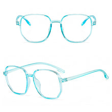 Load image into Gallery viewer, Fashion Large Frame Anti-Blue Light Glasses Polygonal Frame Flat Glasses Comfortable Transparent Glasses
