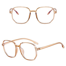 Load image into Gallery viewer, Fashion Large Frame Anti-Blue Light Glasses Polygonal Frame Flat Glasses Comfortable Transparent Glasses
