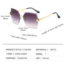 Load image into Gallery viewer, Fashion Frameless Sunglasses UV Protection Sunglasses Simple Personality Sunglasses Outdoor Glasses For Women
