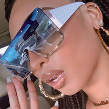 Load image into Gallery viewer, Fashion Large Frame One Piece Sunglasses Square Frameless Sunglasses Personality Outdoor UV Protection Sunglasses
